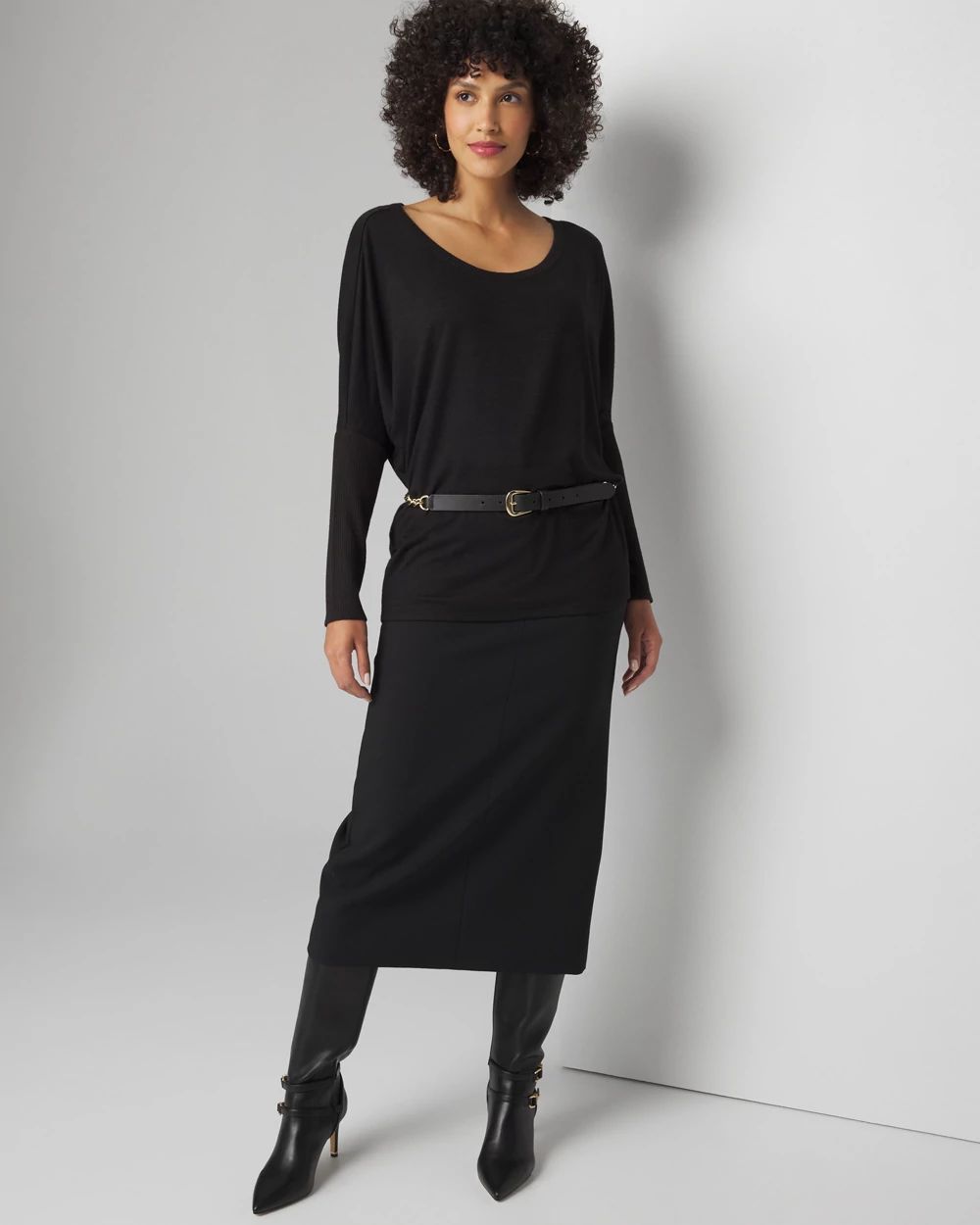Long Sleeve Ribbed Tunic
