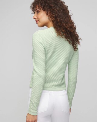 Novelty Stitch Crew Cardigan