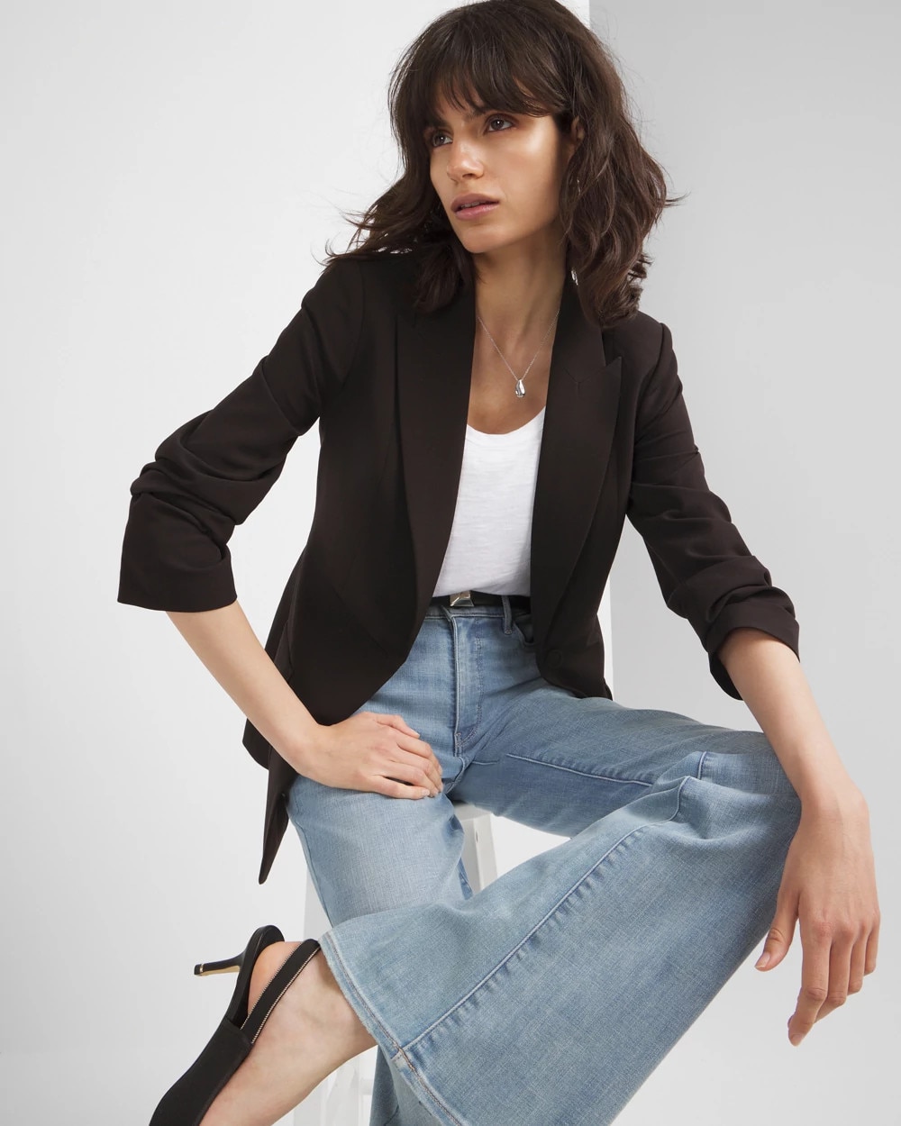 Waist Seam Fluid Blazer