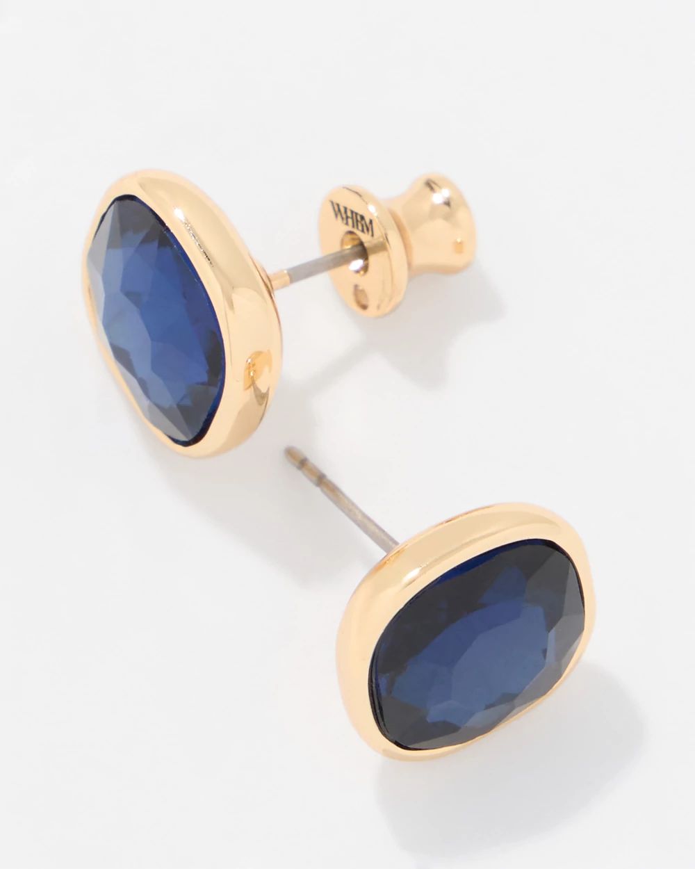 Colored Glass Stud Earrings