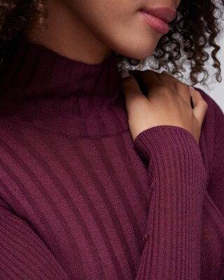 Long Sleeve Cashmere Blend Mockneck