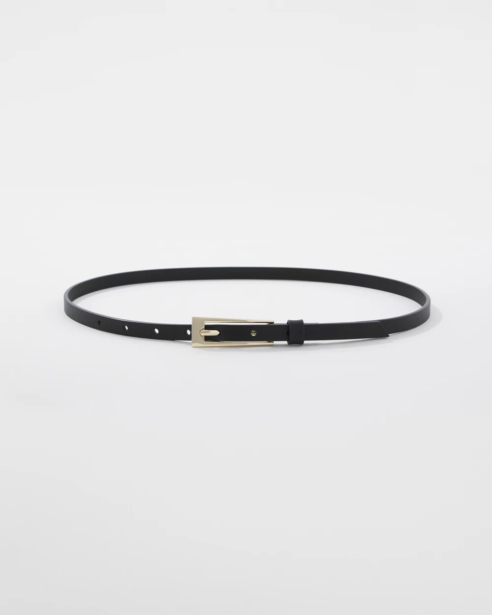 Rectangular Gold-Tone Buckle Belt - image 1