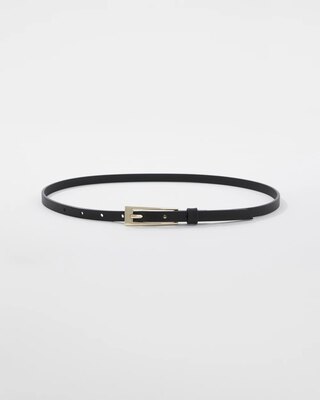 Faux Leather Rectangular Buckle Belt