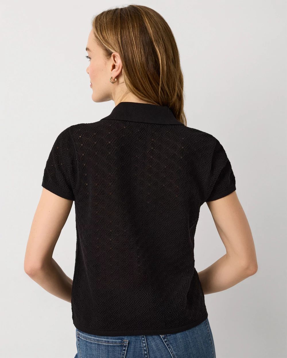 Textured Stitch Collared Cardigan