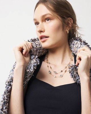 Blue Stone Convertible Necklace