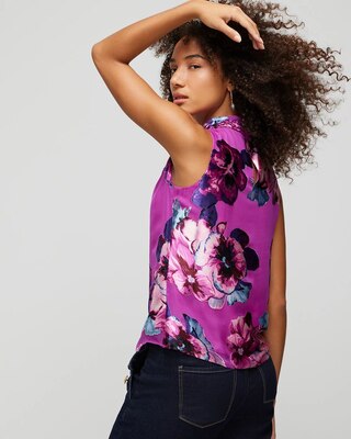 Sleeveless Burnout Shell Top