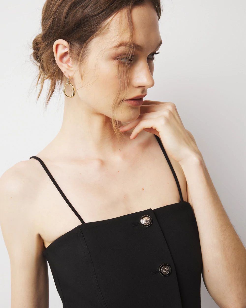 Petite Buttoned Bustier