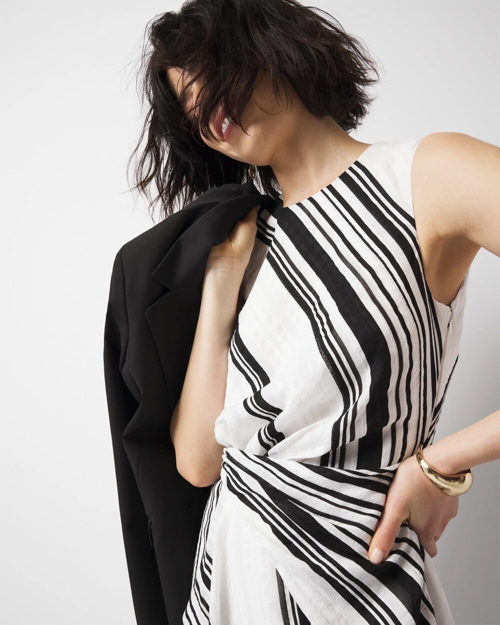 Asymmetric Twist Front Dress