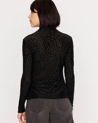 WHBM FORME™ Burnout Leopard Print Velvet Top click to view larger image.