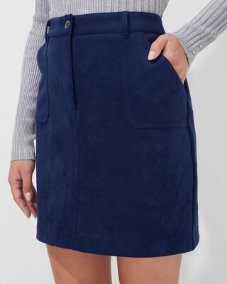 Outlet WHBM Mid-Rise Faux-Suede Skirt