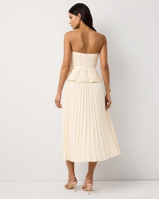 Bustier Pleated Midi Dress click to view larger image.