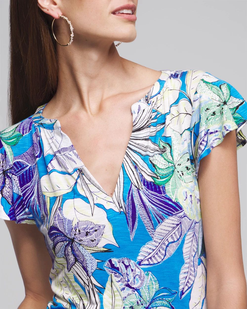 Outlet WHBM Ruffle Tee