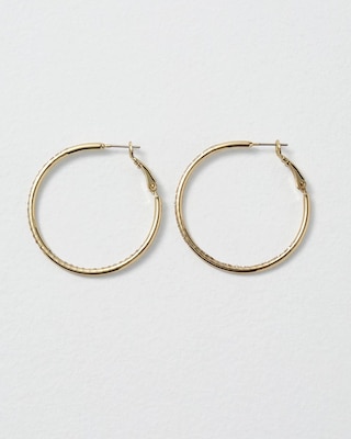 Crystal Double Pave Hoop Earrings click to view larger image.