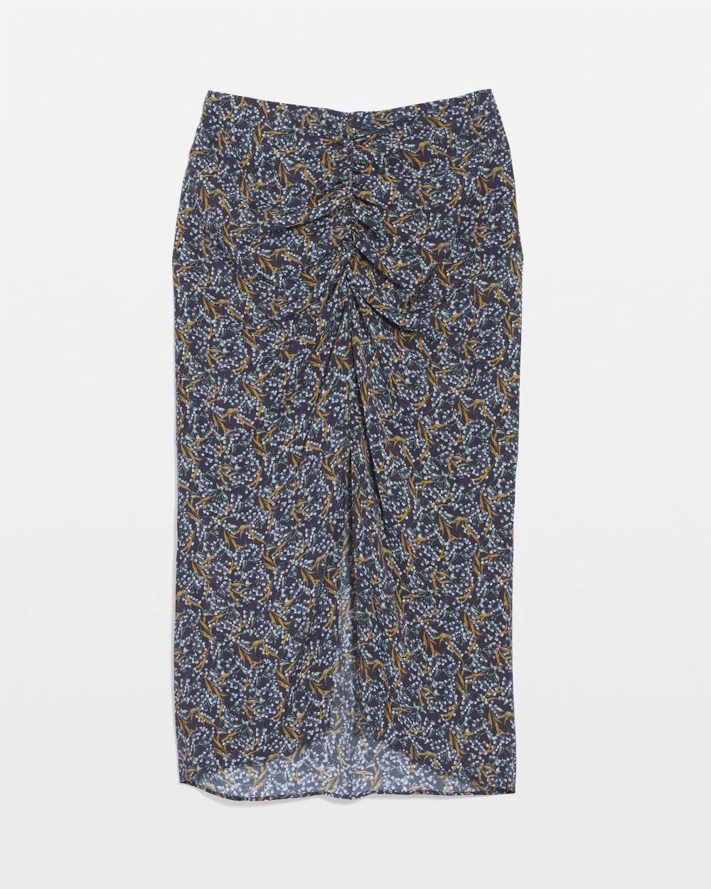 Petite Draped Printed Skirt