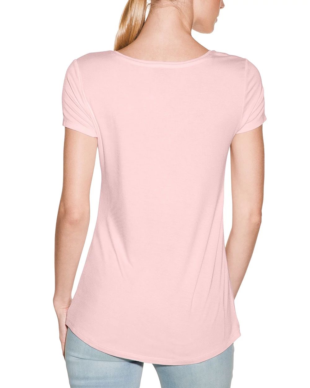 Outlet WHBM Floral V-Neck Foundation Tee click to view larger image.