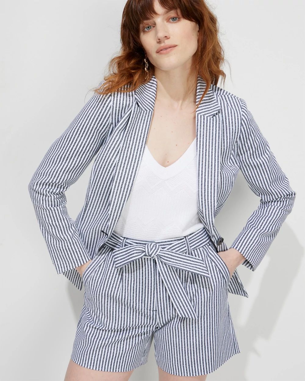 Outlet WHBM Long Sleeve Button-Front Blazer
