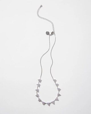 Silver Cluster Short Strand Necklace
