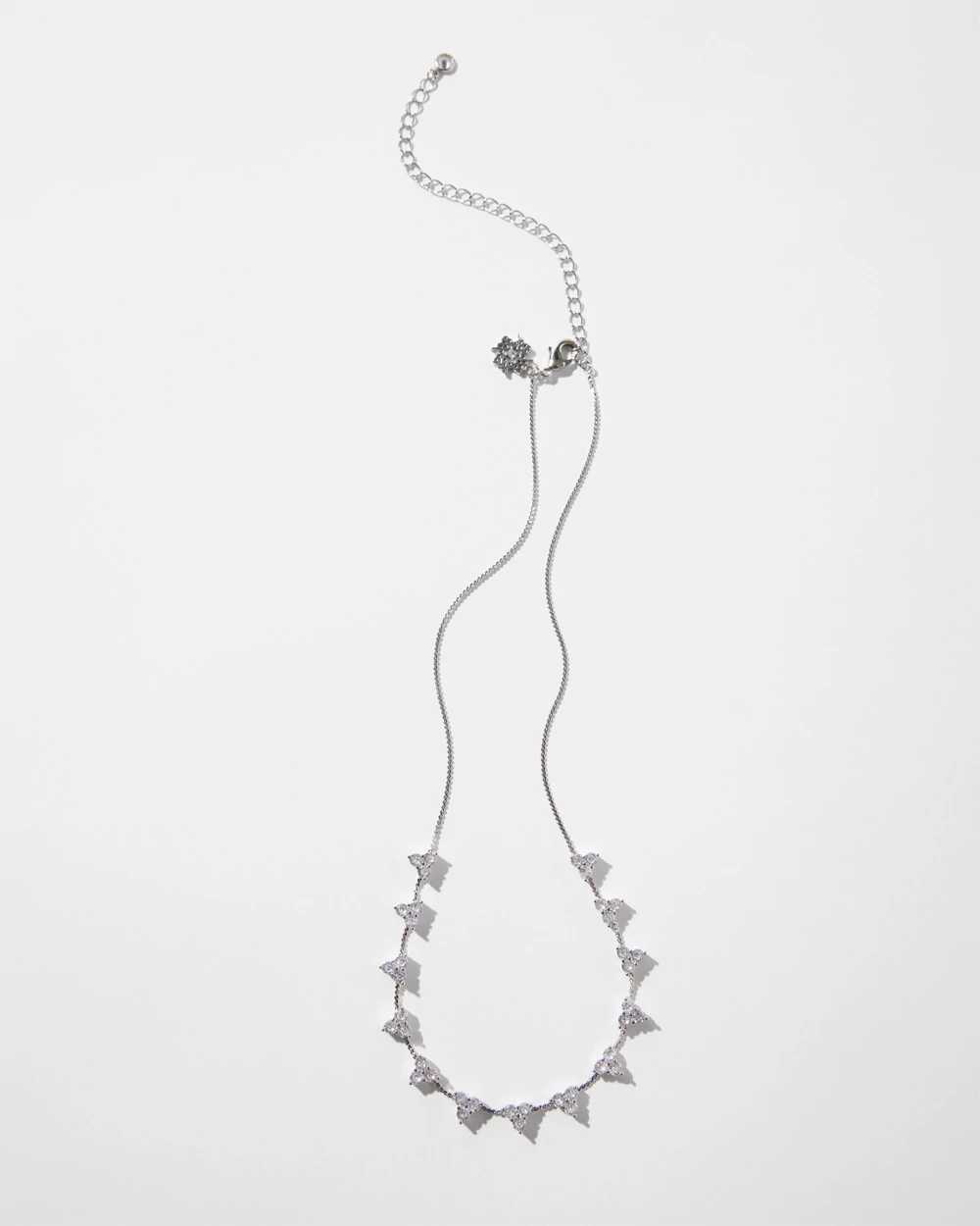 Silver Cluster Short Strand Necklace click to view larger image.