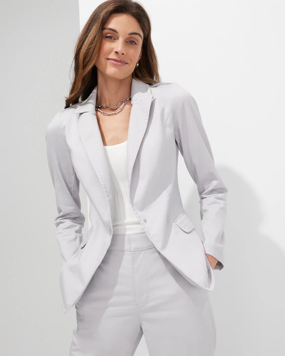 Outlet WHBM Casual Sateen Blazer