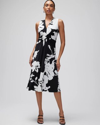 Sleeveless Twist-Front Matte Jersey Dress