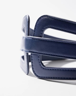 Wide Buckle Cutout Belt