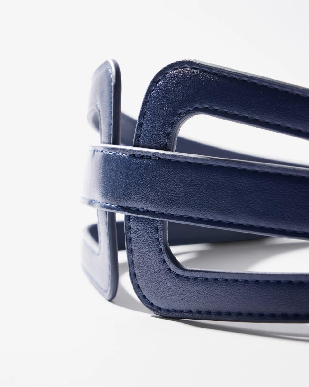 Wide Buckle Cutout Belt