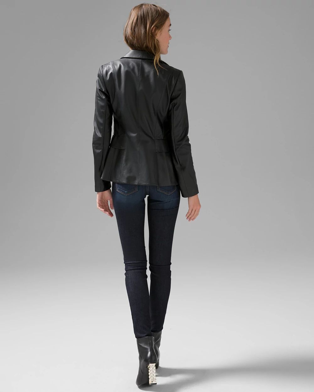 WHBM® Leather Signature Blazer click to view larger image.