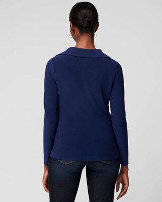 Collar Cowl Neck Long Sleeve Top click to view larger image.