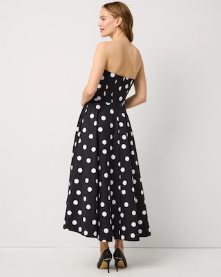 Strapless Fit + Flare Midi Dress click to view larger image.