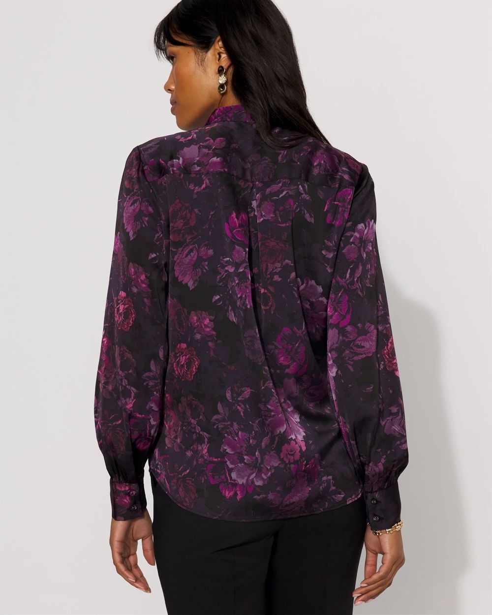 Pintuck Satin Shirt