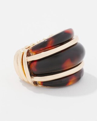 Gold and Tortoiseshell Ring