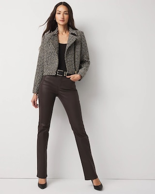 Metallic Tweed Moto Jacket click to view larger image.