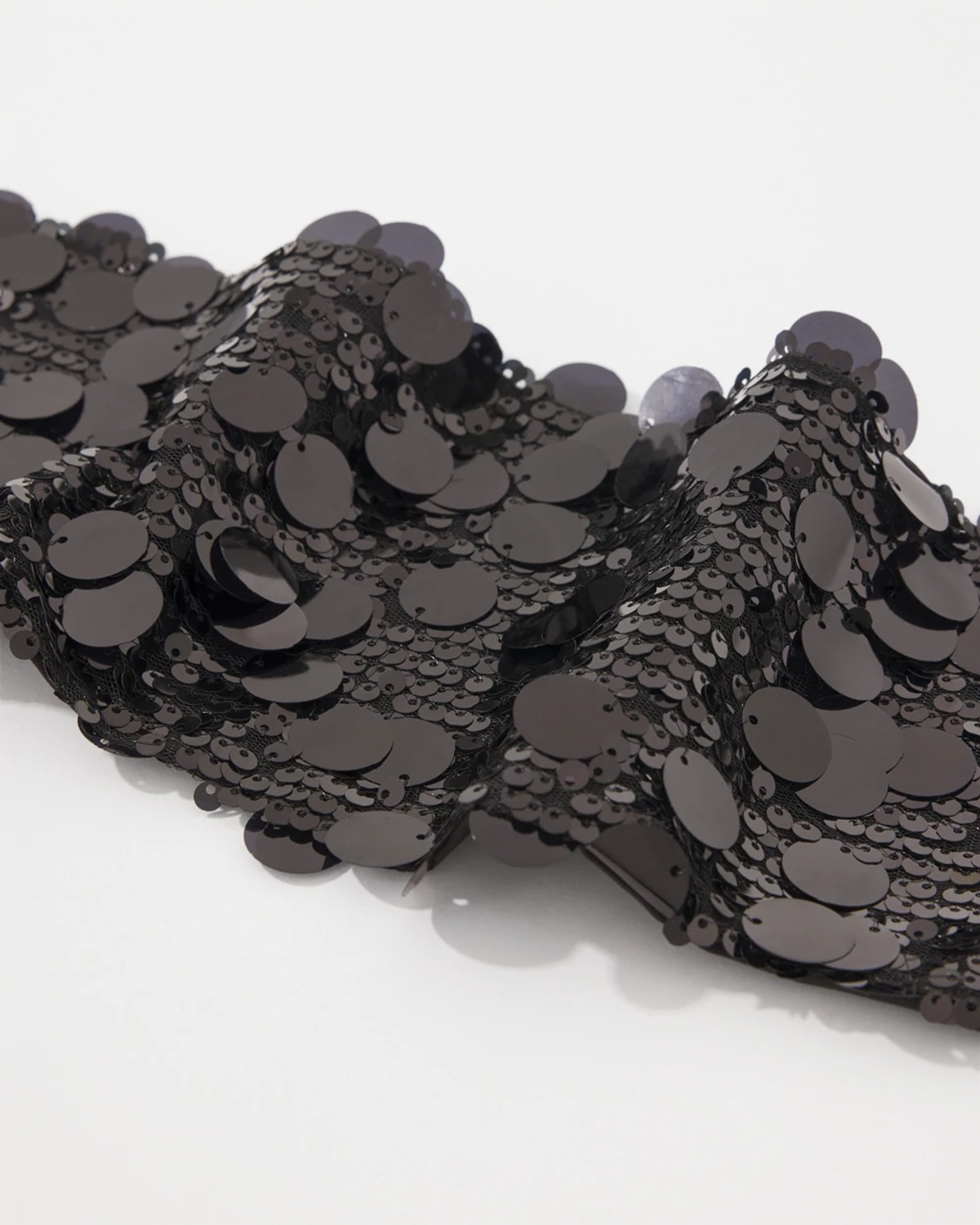 White House Black Market Sequin Skinny Scarf In Black