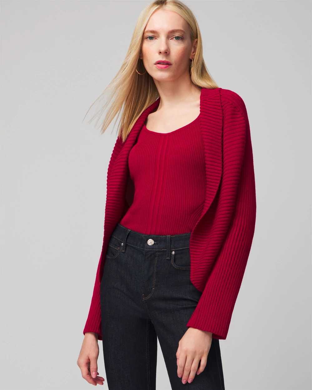 Cashmere Blend Rib Cocoon Sweater