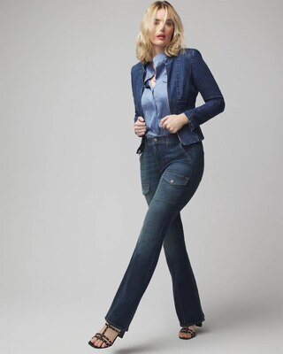 High-Rise Everyday Soft Denim™ Cargo Skinny Flare Jeans
