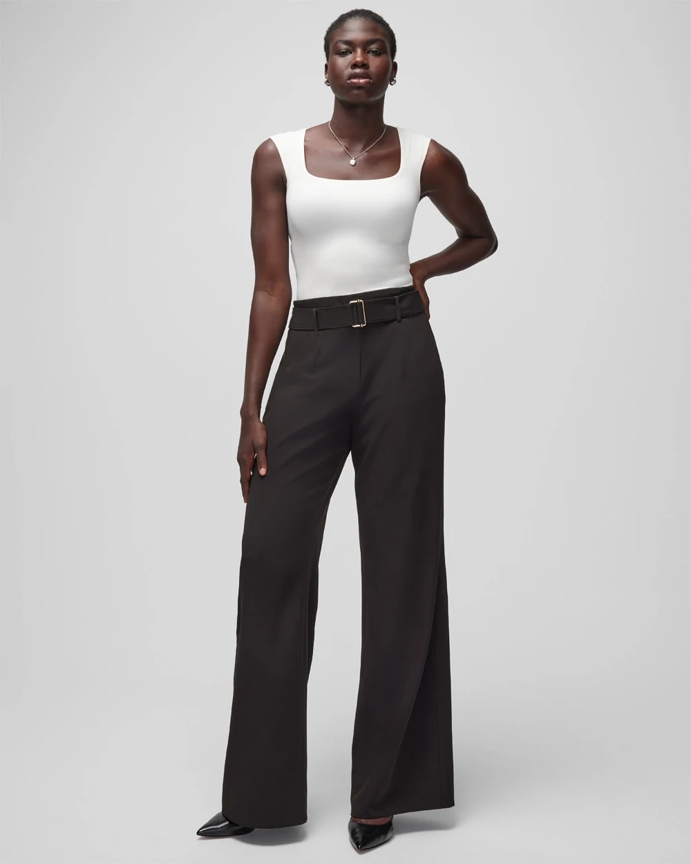 Curvy Fluid Wide Leg Pant