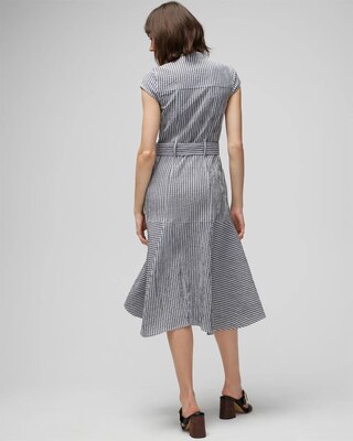 Seersucker Utility Midi Dress