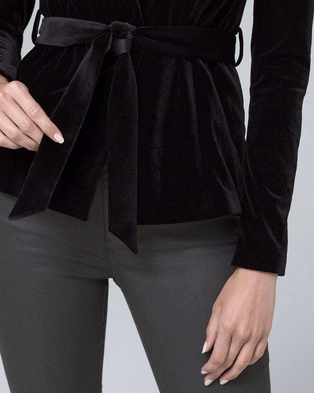 Velvet Belted Jacket with Removable Belt