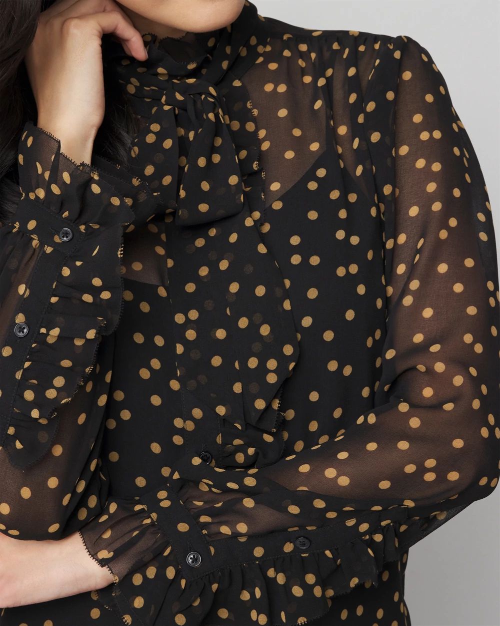 Chiffon Ruffle Blouse