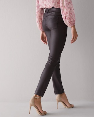 Extra High-Rise Coated Ankle Jeans click to view larger image.