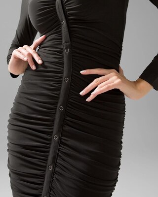 Shirred Matte Jersey Shirtdress