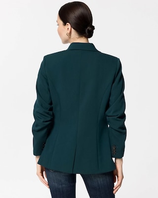 Luxe Stretch Ruched Sleeve Blazer click to view larger image.