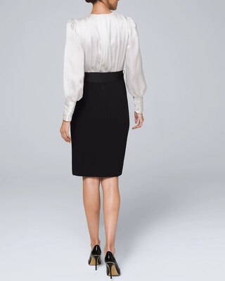 Body Perfecting Mixed-Media Sheath Dress