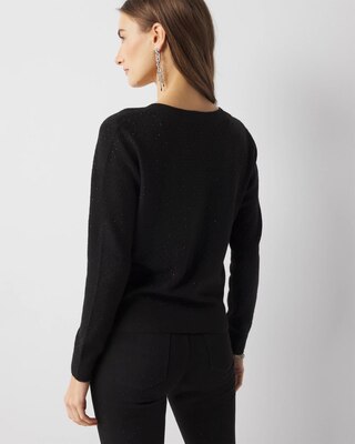 Embellished V-Neck Sweater click to view larger image.