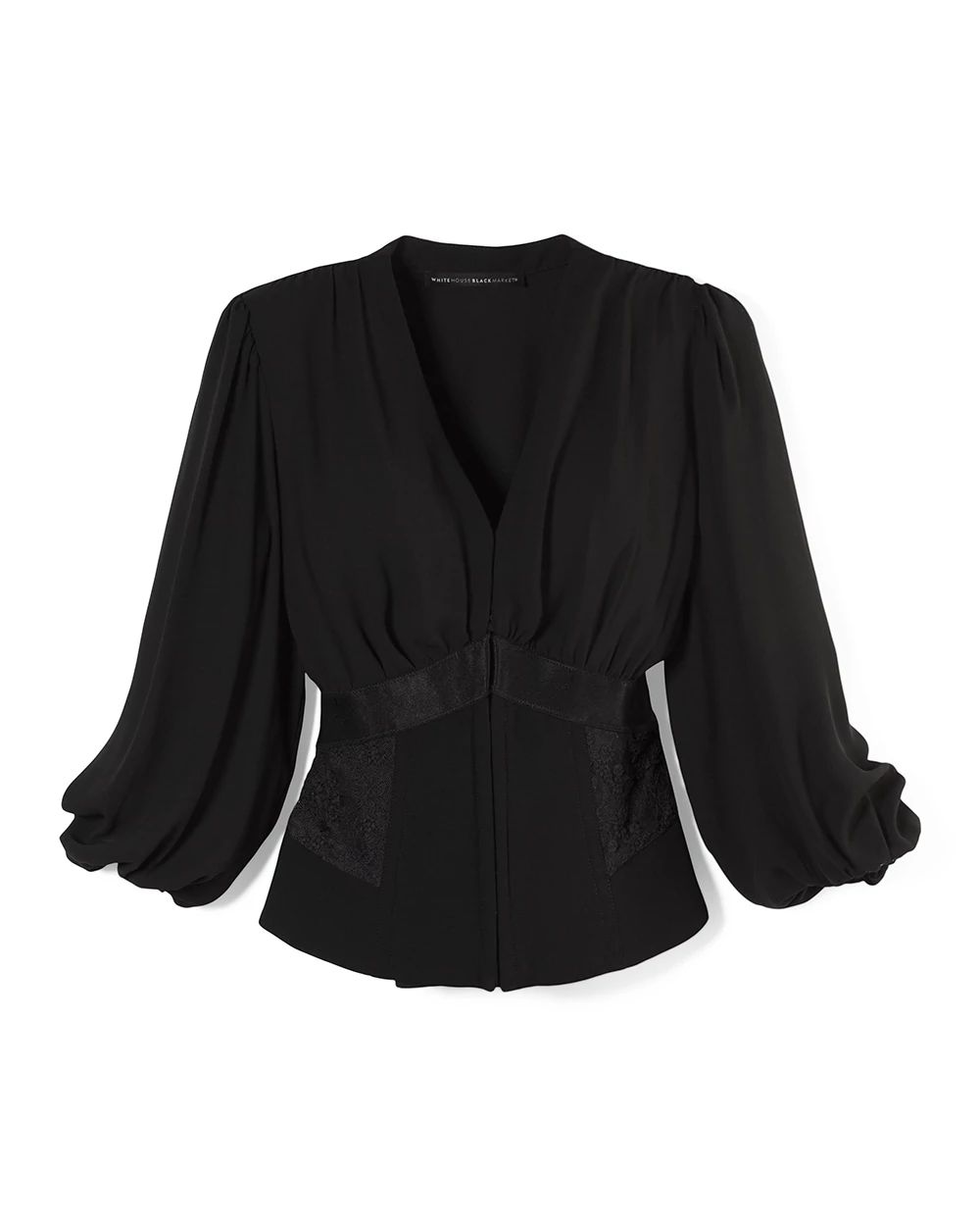 Lace Inset Corset Blouse
