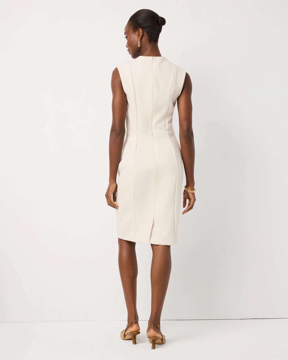 Petite Square Neck Sheath Dress