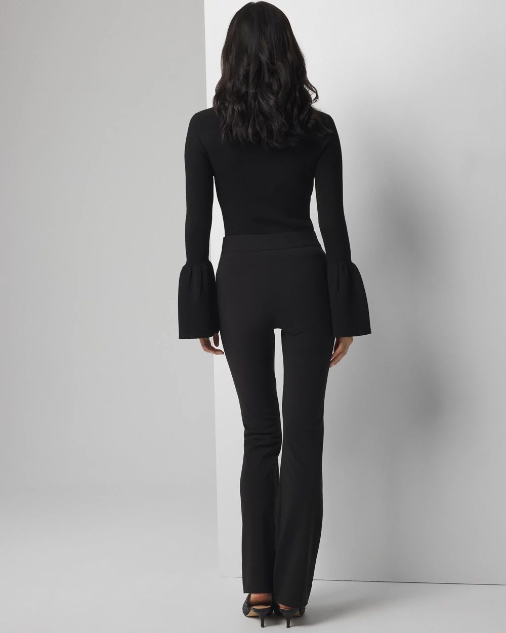 Petite High-Rise Scuba Bootcut Pants