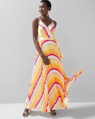 Pleated Halter Maxi Dress