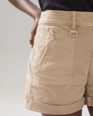 Mid-Rise Pret-A-Play Embroidered Shorts