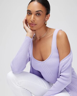 Ribbed Sweater Tank click to view larger image.